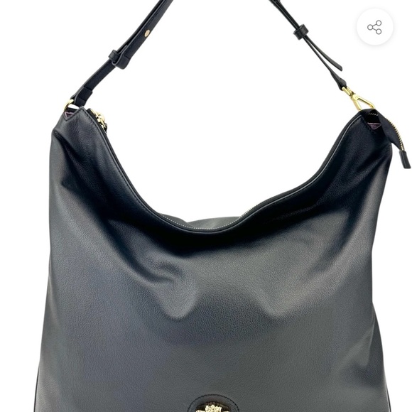 NEW!!  Versace Black Medusa Head Hobo Bag - Picture 9 of 10